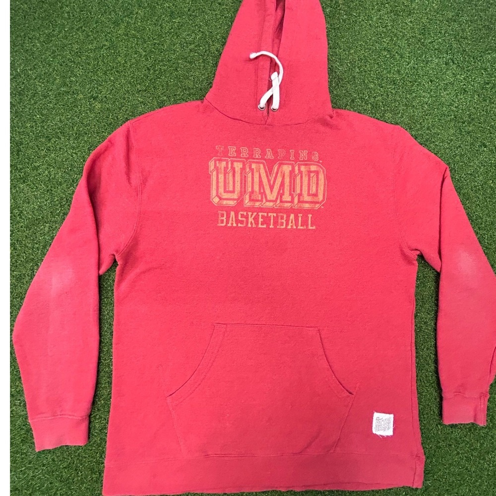 Retro‎ Brand Maryland Terrapins UMD Basketball Hoodie Red Mens XXL Vintage Style